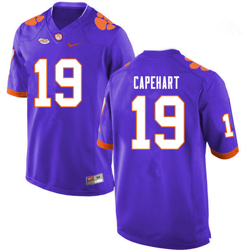 Men #19 DeMonte Capehart Clemson Tigers College Football Jerseys Sale-Purple